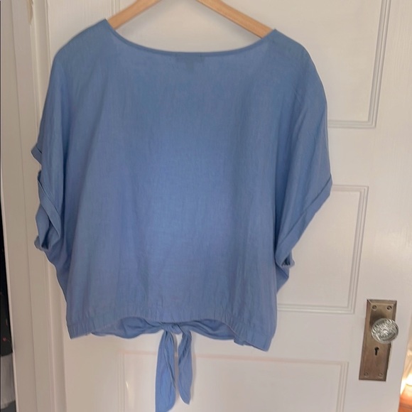 Universal Standard Tropez Tie-Front Linen Top - Picture 3 of 6